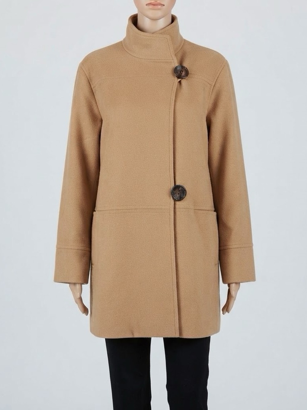 Jones New York wool camel jacket coat, women's medium